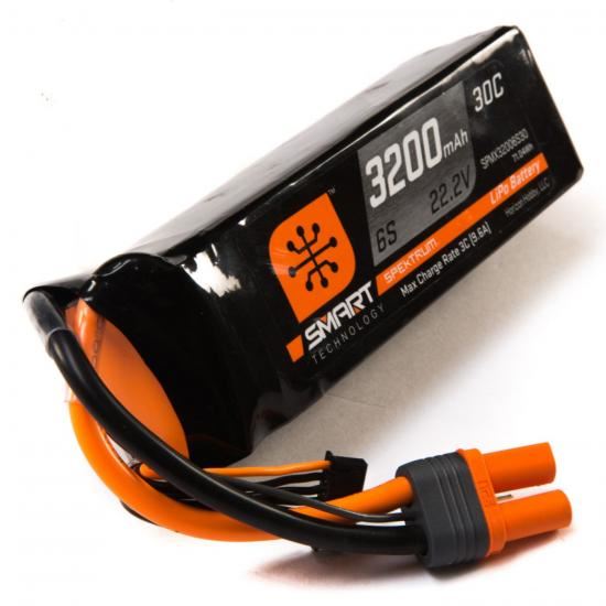 Spektrum 3200mah 6S 22.2V Smart LiPo 30C: IC5 (SPMX32006S30)