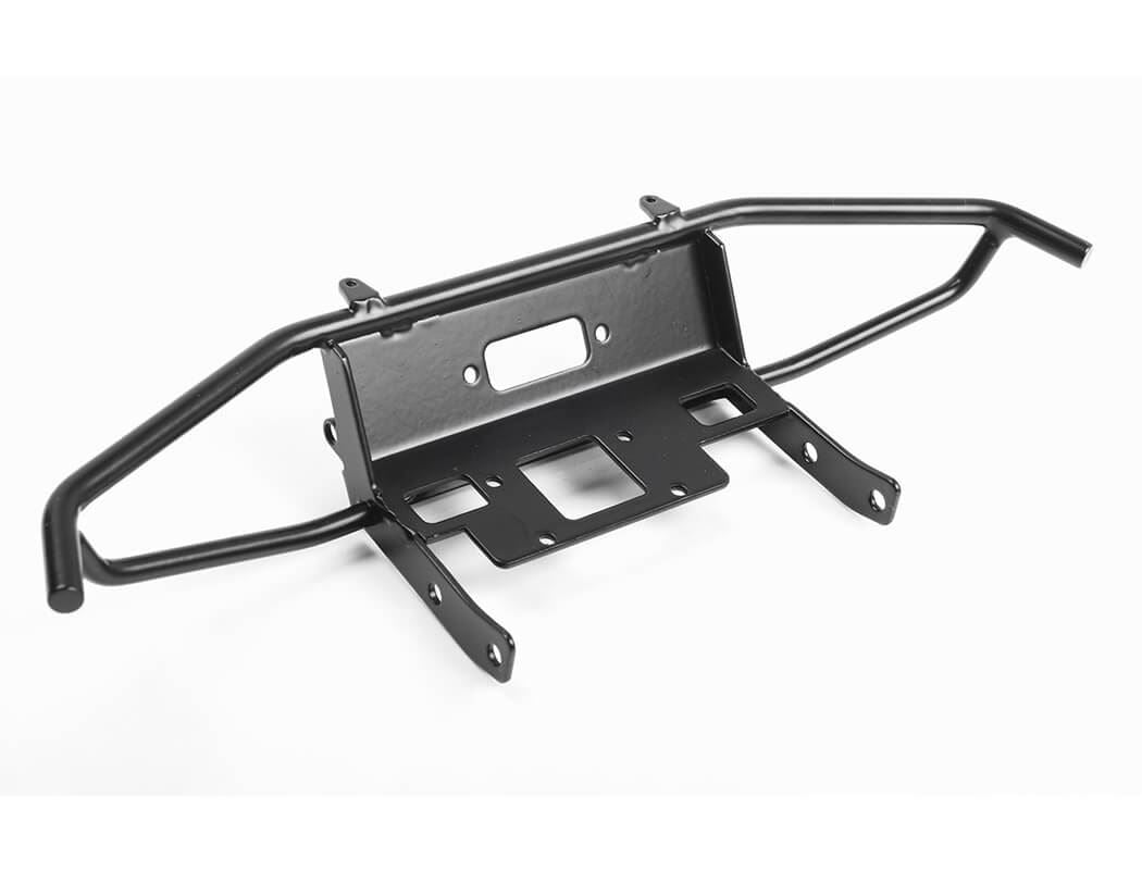 RC4WD GUARDIAN STEEL FRONT WINCH BUMPER W/IPF LIGHTS FOR AXIAL 1/10 SCX10 II UMG10 (BLACK)