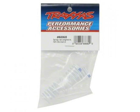 TRAXXAS Springs, rear (progressive, +20% rate, blue) (2)