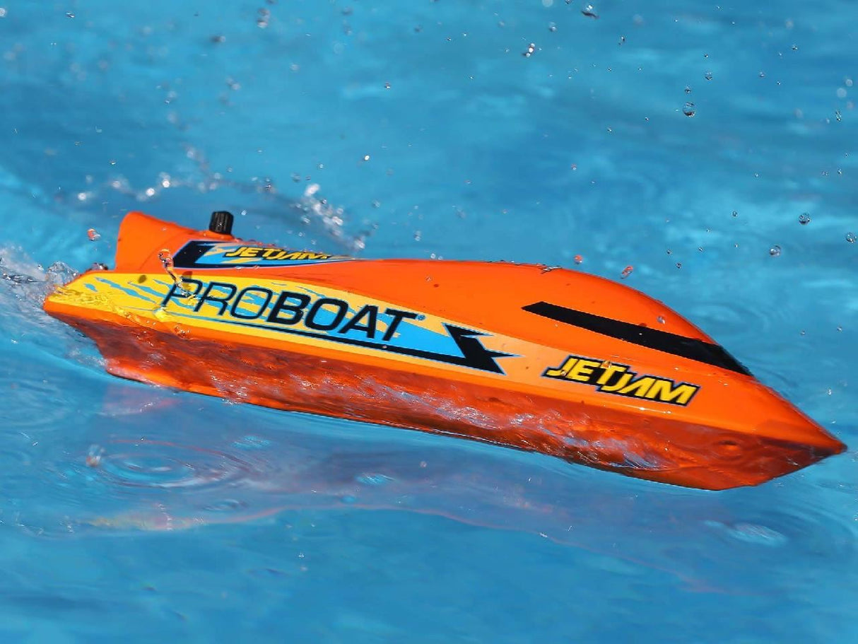 ProBoat Jet Jam V2 12in Self-Righting Pool Racer Brushed RTR, Orange