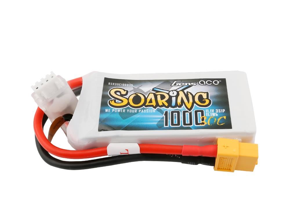 Gens Ace Li-Po 3S 11.1V 1000mAh 30C Soaring with XT60