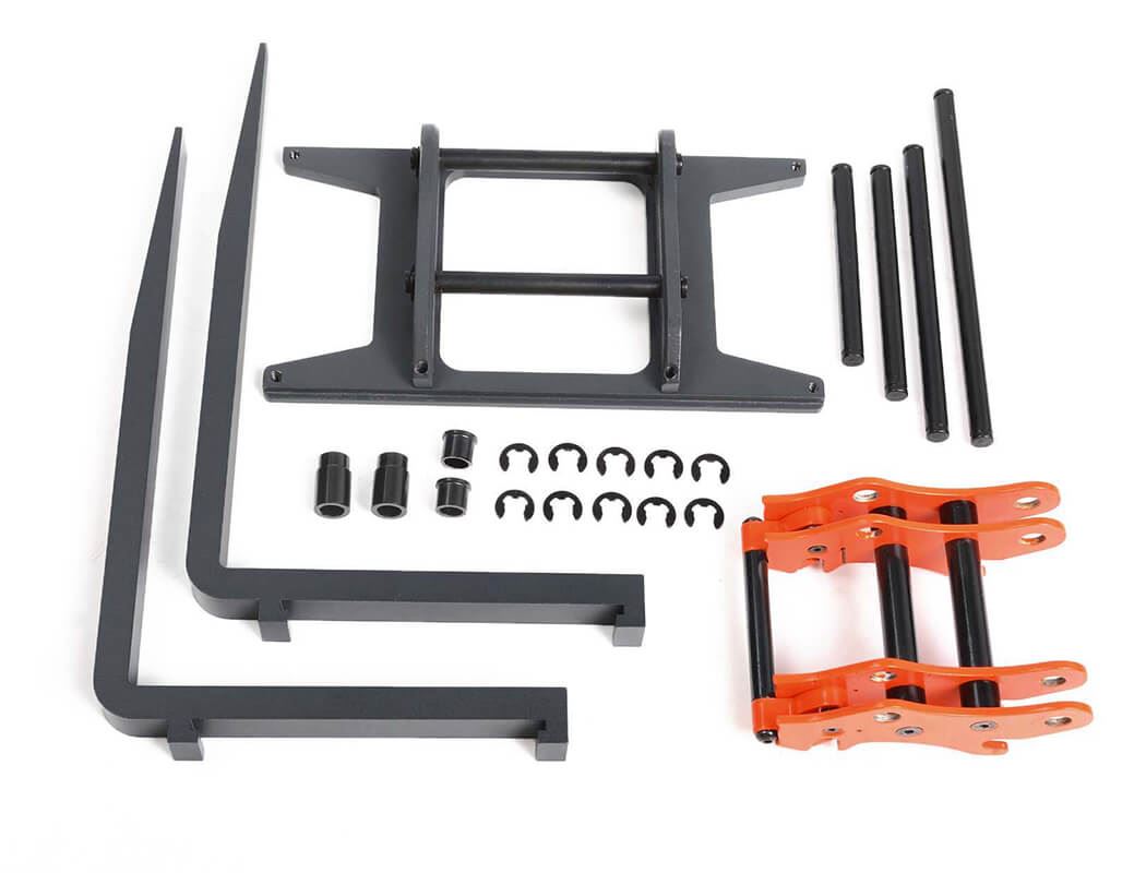 RC4WD QUICK CONNECT PALLET FORK ATTACHMENT FOR 1/14 SCALE EARTH MOVER 870K HYDRAULIC WHEEL LOADER