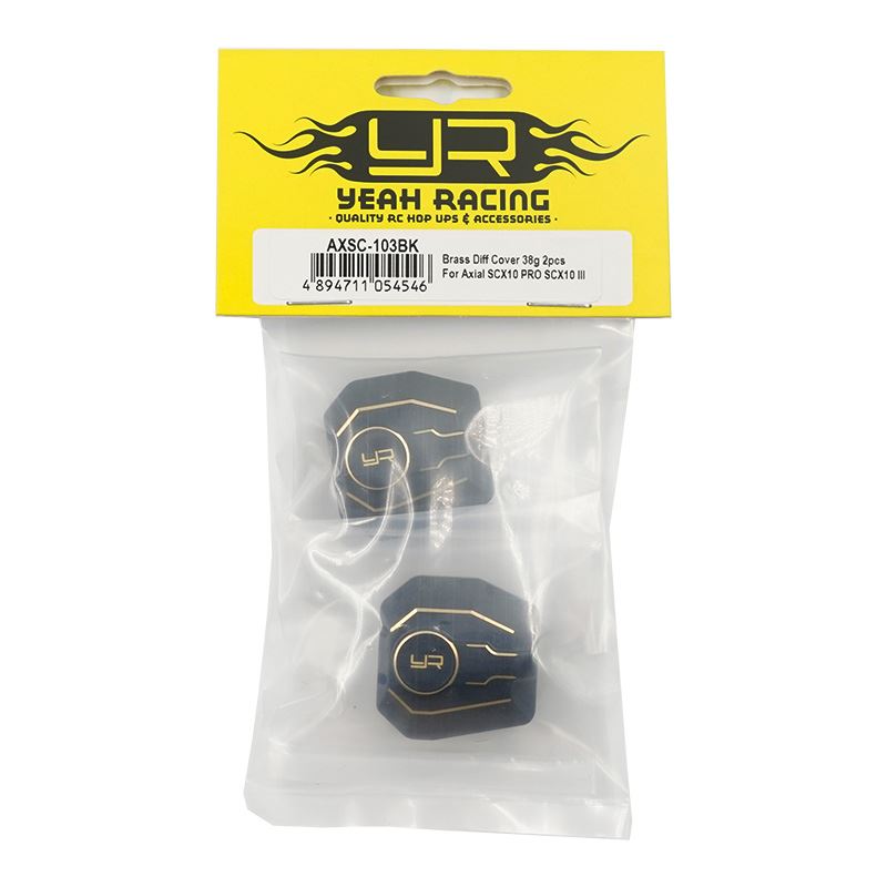 Yeah Racing Brass Diff Cover 38g 2pcs For Axial SCX10 PRO SCX10 III
