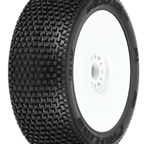 Proline 1/8 Blockade S3 Front/Rear Buggy Tires Mounted 17mm White (2