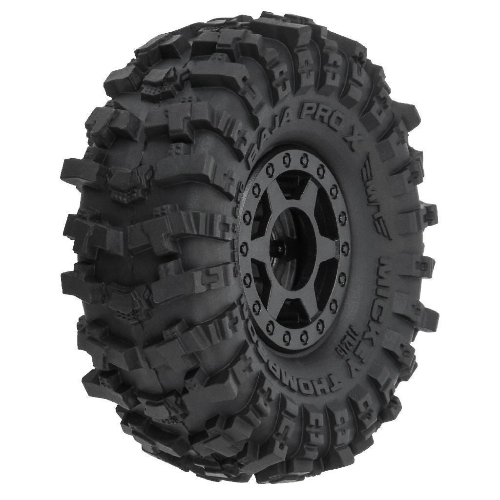 Proline 1/24 Mickey Thompson Baja Pro X F/R 1.0In Mtd 7mm Black Holco