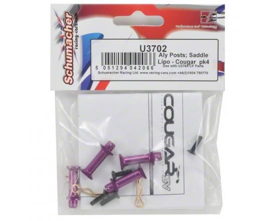 Schumacher Alloy Posts; Saddle LiPo - Cougar SV pk4