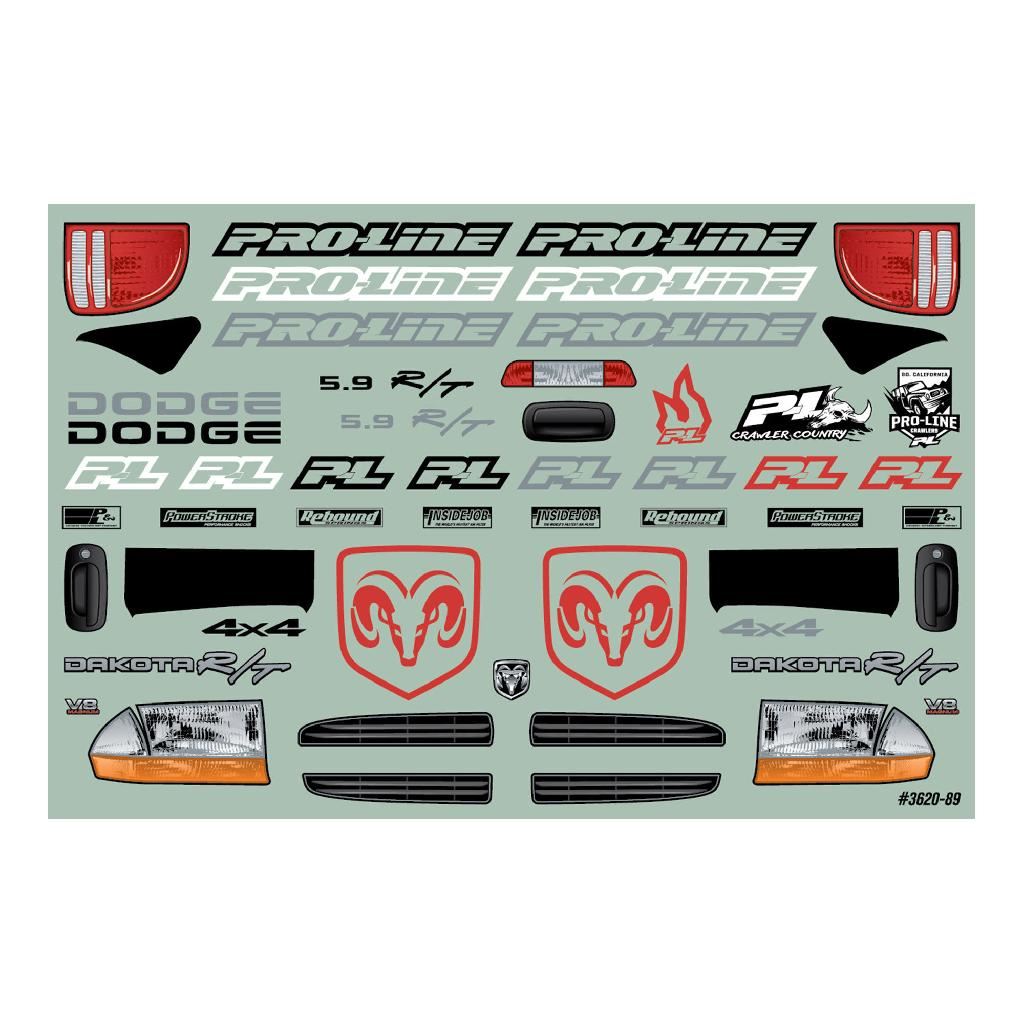 Pro 1997 Dodge Dakota Clear Body For 12.3In (313Mm) Wheelbase Sca