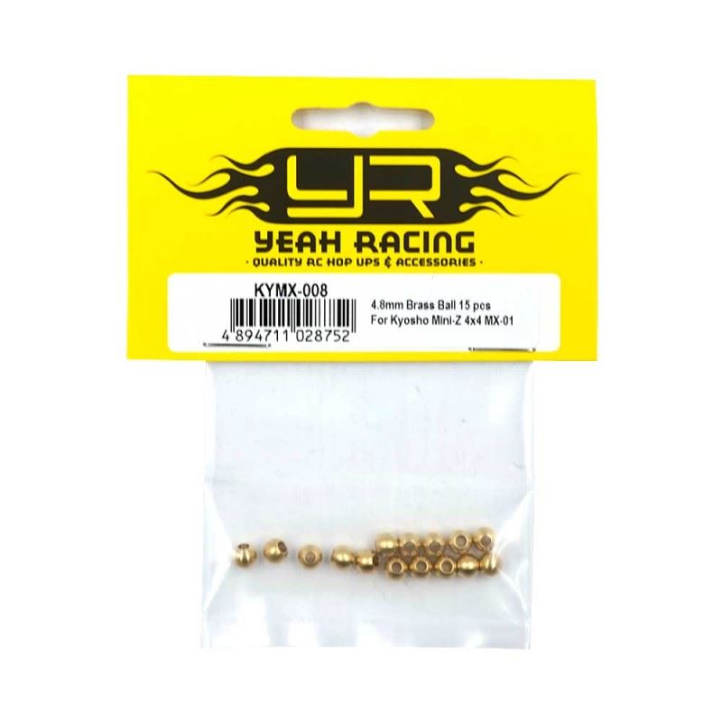 Yeah Racing 4.8mm Brass Ball 15 pcs For Kyosho Mini-Z 4x4 MX-01