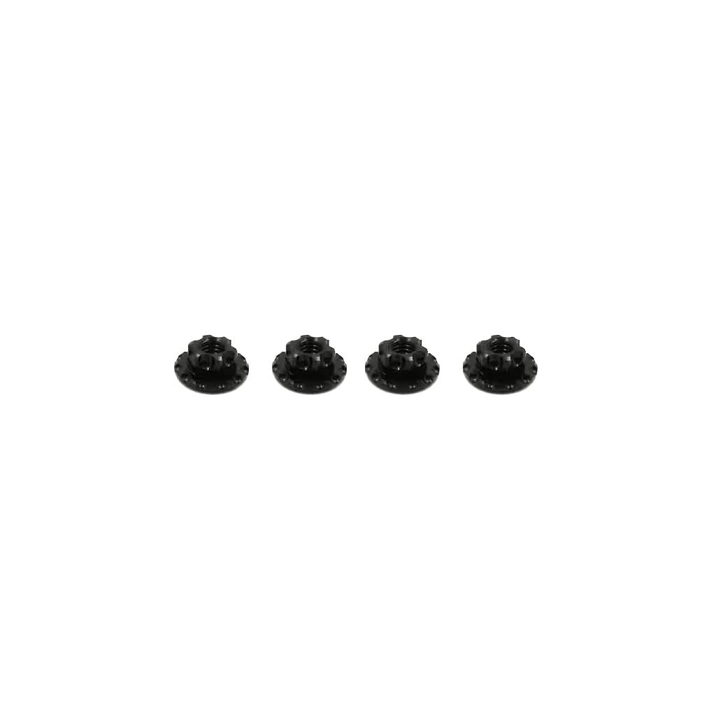 Mr33 Alloy Large Serrated Wheel Nut M4 - Black (4)