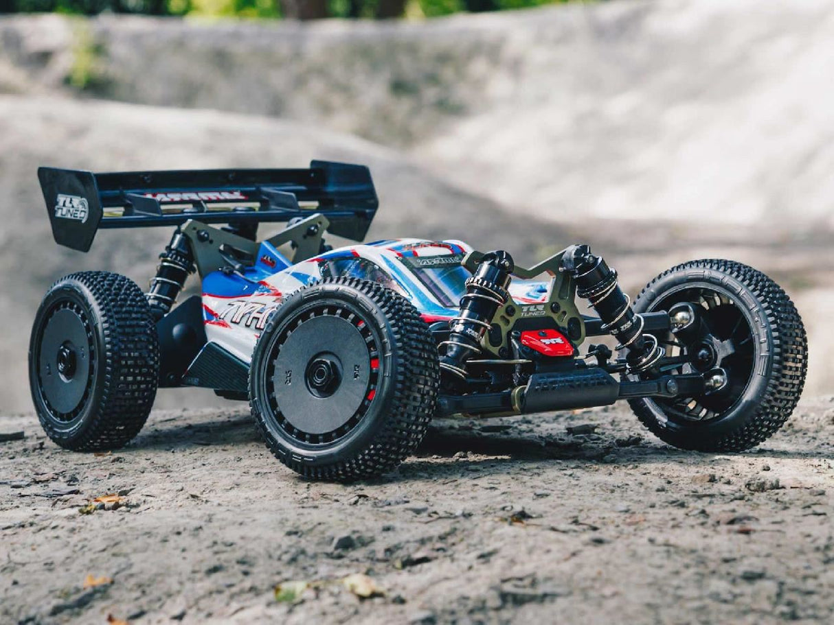 Arrma 1/8 TLR Tuned TYPHON 6S 4WD BLX Buggy RTR, Red/Blue