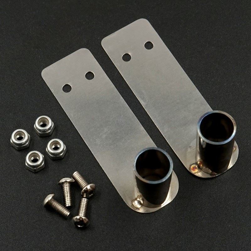 Yeah Racing 1/10 Scale Accessory Stainless Steel Muffler Exhaust Pipe 2pcs