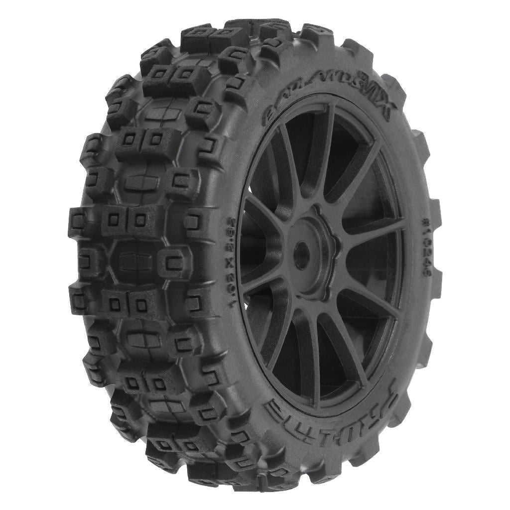 Pro Badlands Mx 1.9In Buggy Tires Mtd Mach-10 Black Wheels: Typho