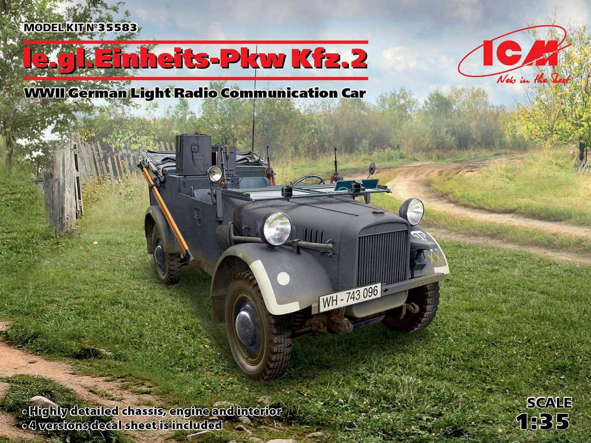 Icm Le.Gl.Einheitz-Pkw Kfz.2, Wwii German Light Radio Communication Car