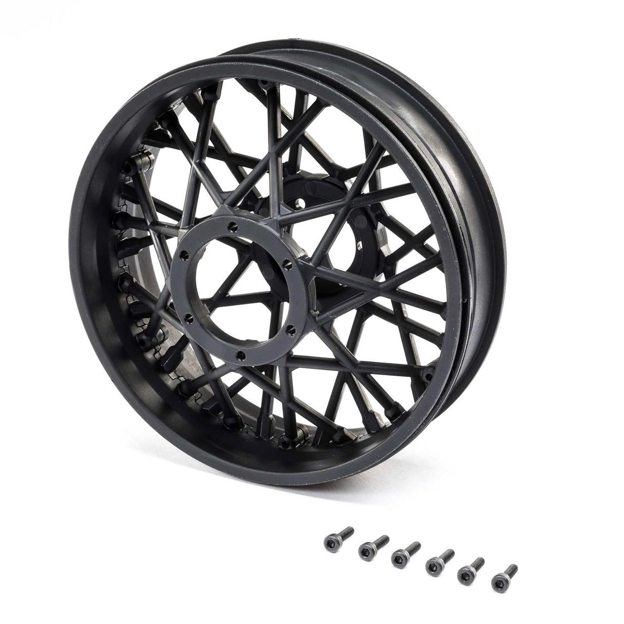 Losi Rear Wheel Set, Black: Promoto-MX