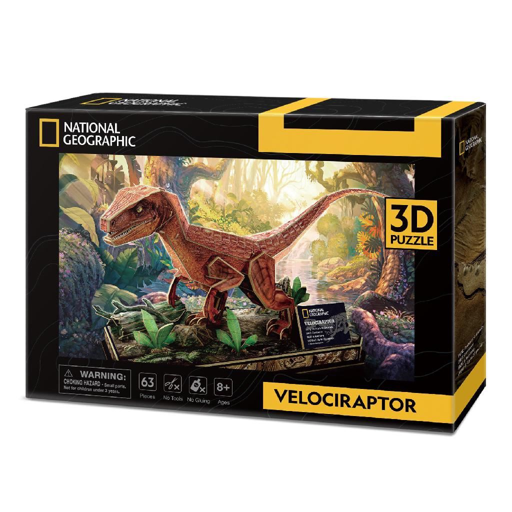Cubicfun Velociraptor (63 Pieces)
