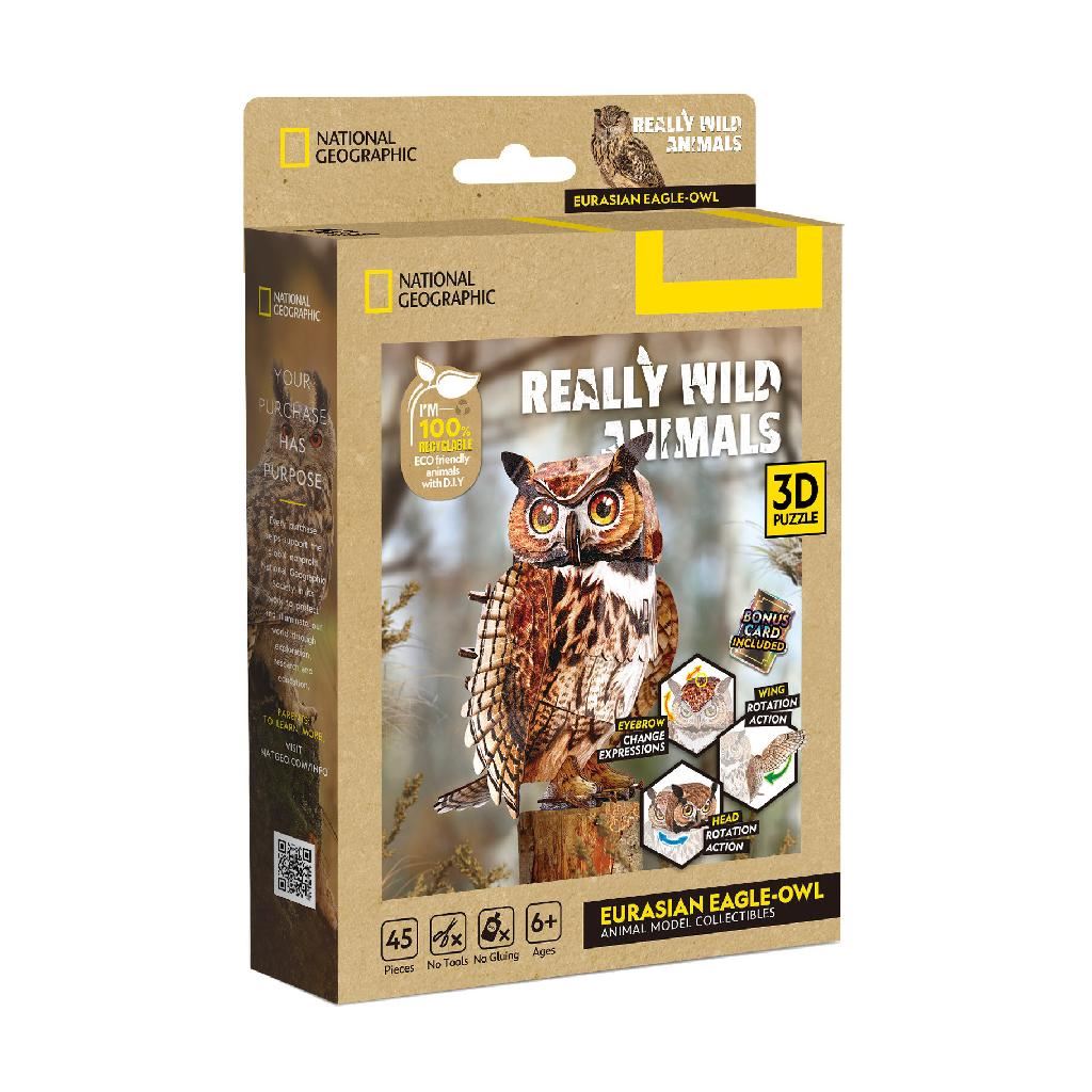 Cubicfun Eurasian Eagle-Owl (45 Pieces)