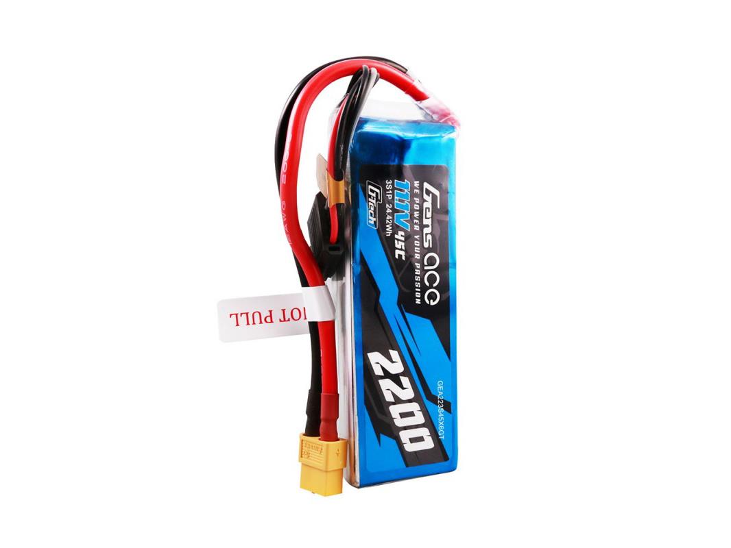 Gens Ace Li-Po G-Tech 3S 11.1V 2200mAh 45C with XT60