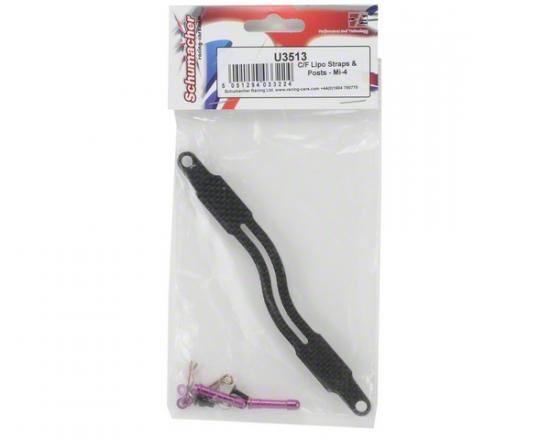 Schumacher CF LiPo Strap & Posts - Mi4