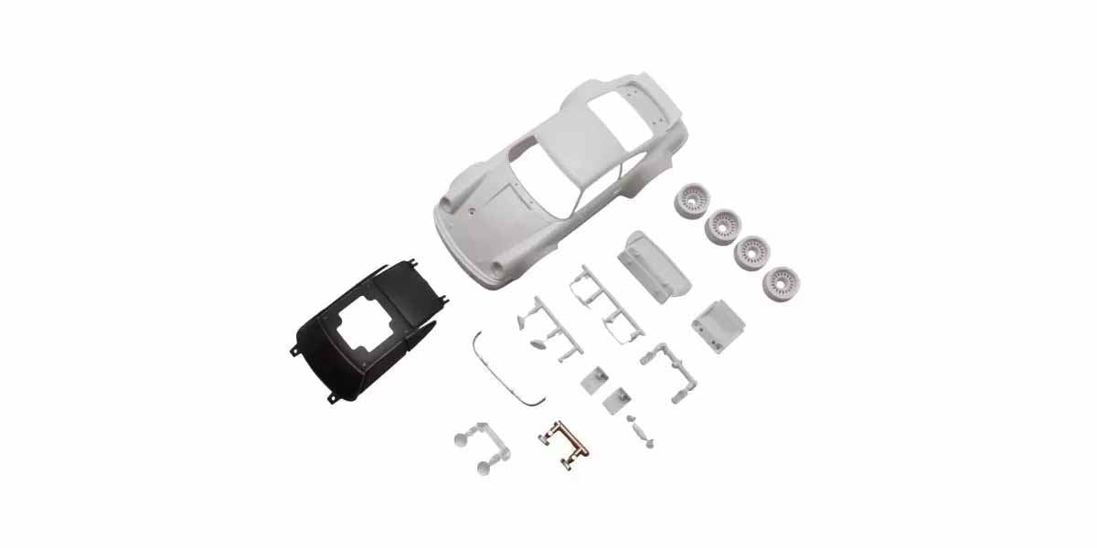 Kyosho Mini-Z Porsche 934 Rsr White Body Set + 2Wd Rims