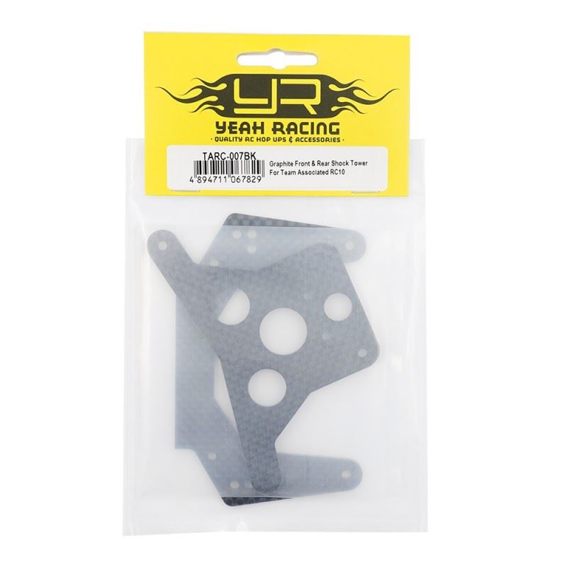 Yeah Racing Graphite Front & Rear Shock Tower For Team Associated Rc10
