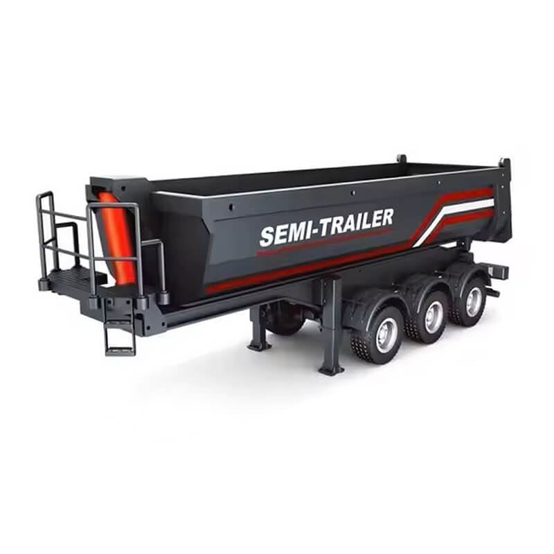 Huina Black Truck Trailer For 1501 Scania Cabs