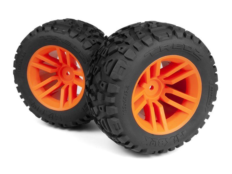 Mounted Mixblok Tire On Xt Wheel (Orange/2Pcs)
