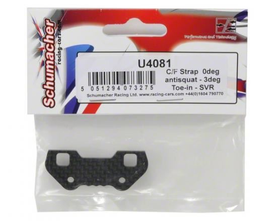 Schumacher C/F Strap 0deg antisquat - 3deg Toe-in - SVR