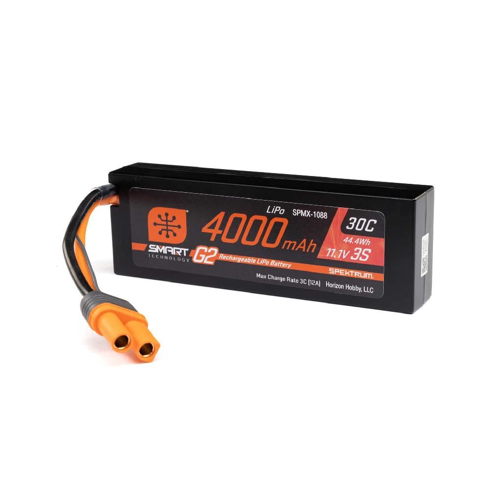 Spektrum 11.1V 4000Mah 3S 30C Smart G2 Hardcase Lipo Battery: Ic5