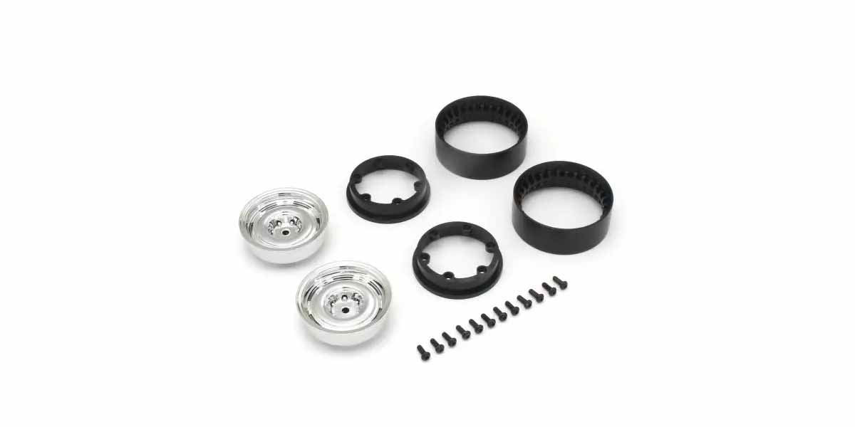 Kyosho Kc10 Bead-Lock 1.9 Inches Dish Chrome Wheels (2)