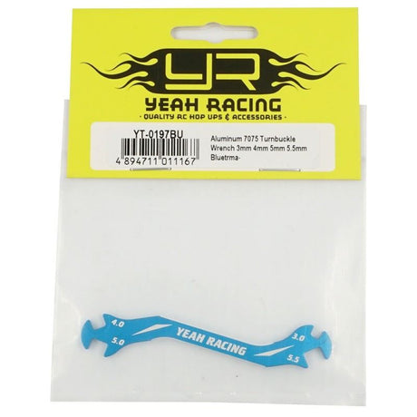 Yeah Racing Aluminum 7075 Turnbuckle Wrench 3mm 4mm 5mm 5.5mm Blue