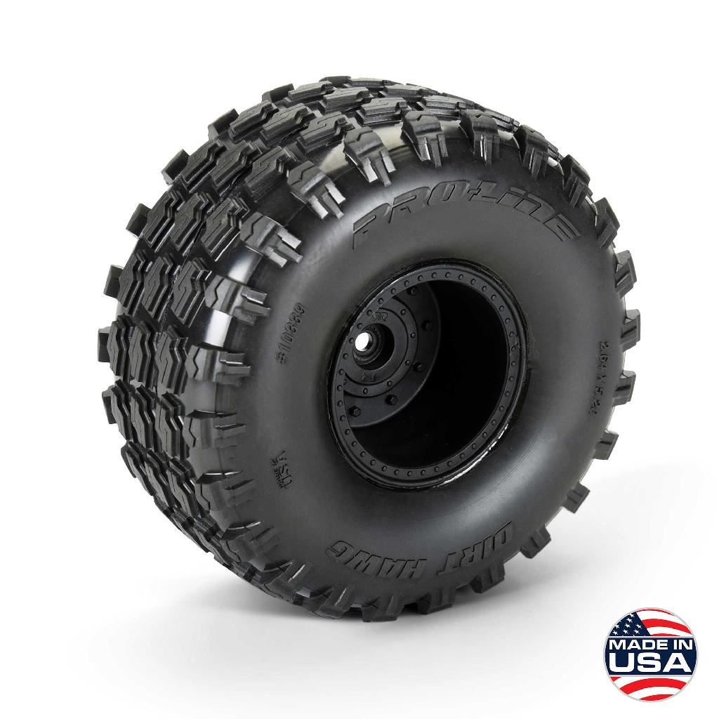 Pro-Line 1/10 Dirt Hawg 2.0 F/R 2.6In Mt Tires Mounted Arrma Stock Whe