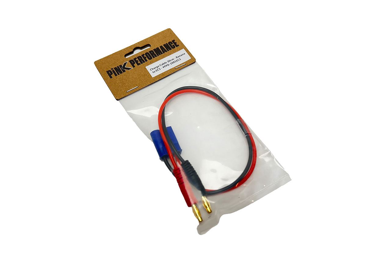 Pink Performance Charge Cable 30Cm - Banana To Ec5
