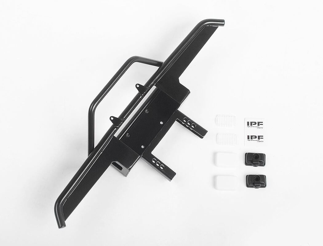 RC4WD BUCKS FRONT BUMPER W/IPF LIGHTS FOR TRAXXAS TRX-4 CHEVY K5 BLAZER (BLACK)