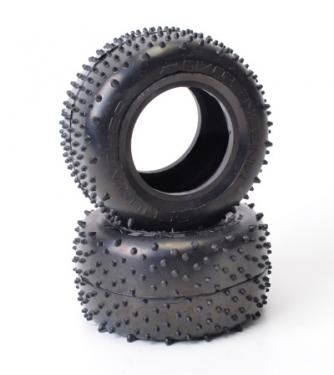 Schumacher Mini Spike Truck Tyres - Silver - 1 Pair