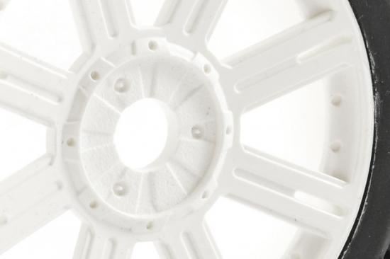 FASTRAX 1:8 EAGLE TREAD MOUNTED ON 8-SPOKE WHITE (PR)