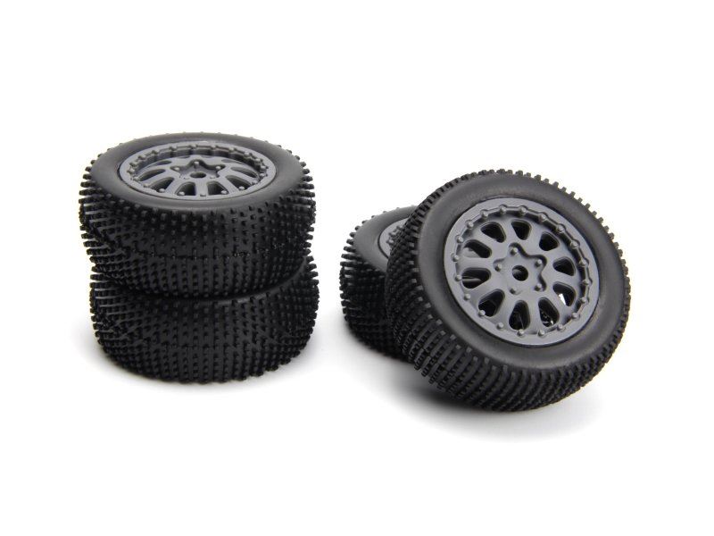 Sidepin Sc Wheel/Tyre Set (Grey/Front/Rear)