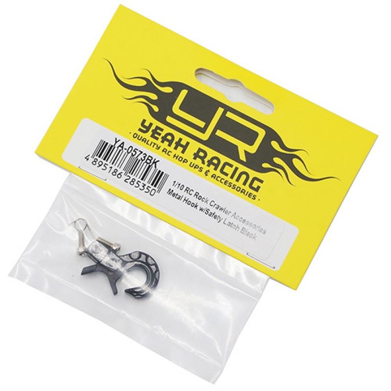 Yeah Racing 1/10 RC Rock Crawler Scale Spring Loaded Metal Hook Black