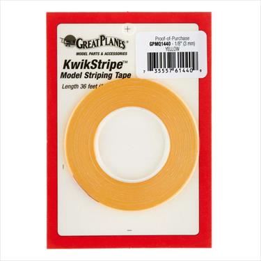 GPLANES Striping Tape Yellow 1/8" (3mm x 11m)