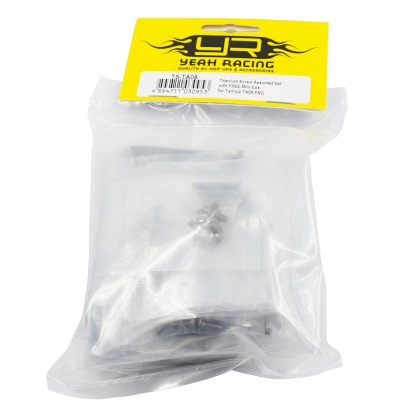 Yeah Racing Titanium Screw Assorted Set with FREE Mini box for Tamiya TA08 PRO