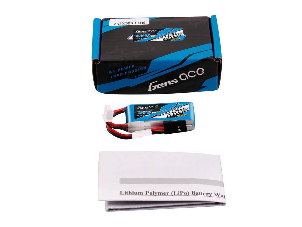Gens Ace Li-Po Sport 2S 7.4V 350Mah 15C With Jr