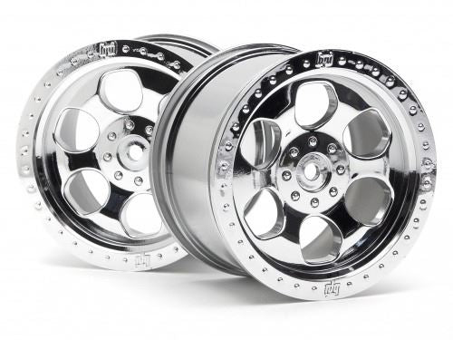 HPI 6 Spoke Wheel Shiny Chrome (83X56mm/2Pcs)