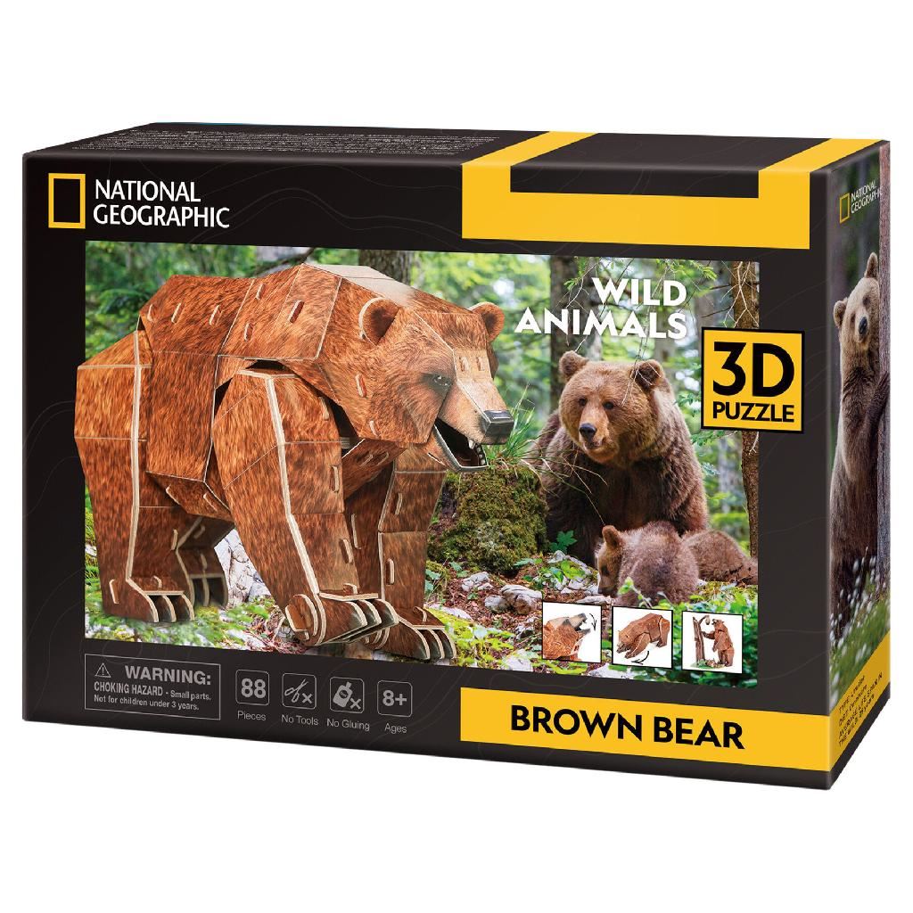Cubicfun Brown Bear (88 Pieces)