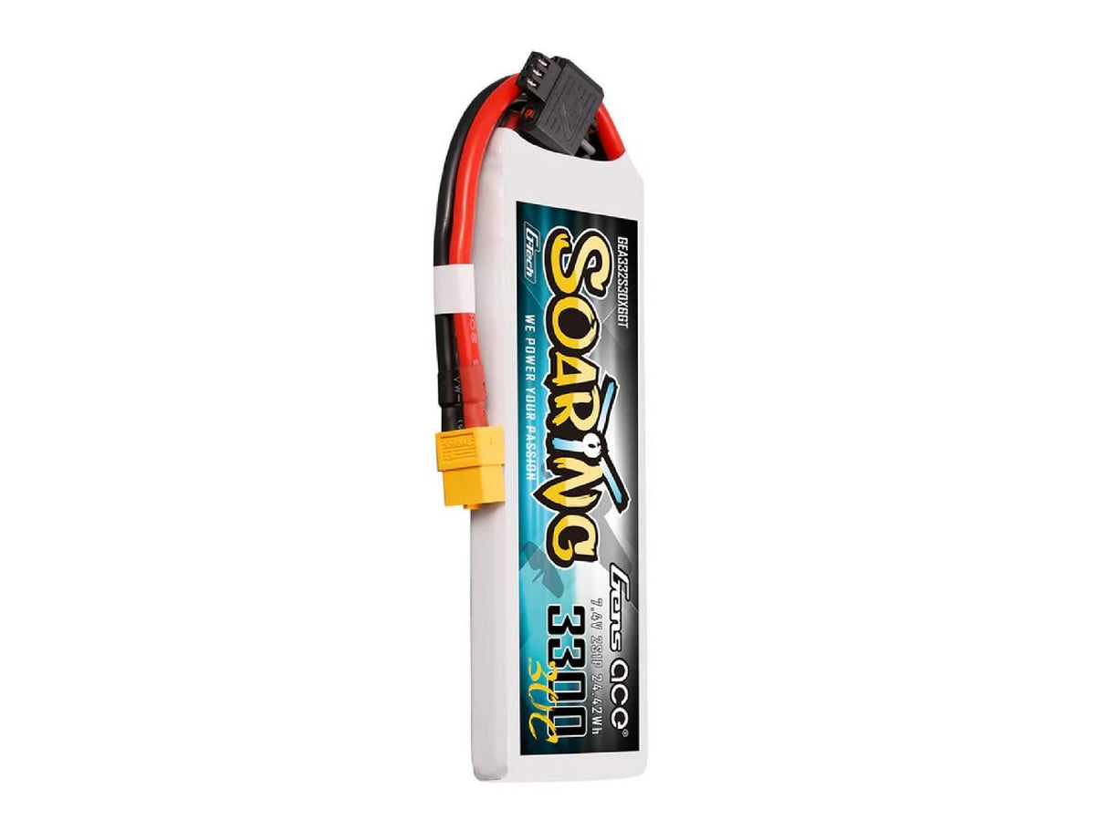 Gens Ace Li-Po G-Tech 2S 7.4V 3300Mah 30C Soaring With Xt60