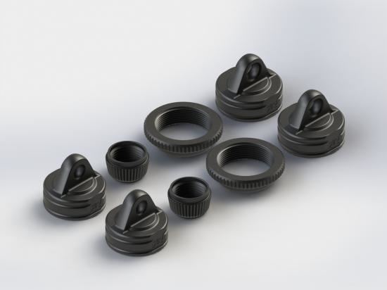 ARRMA Shock Cap Set Nero (2)