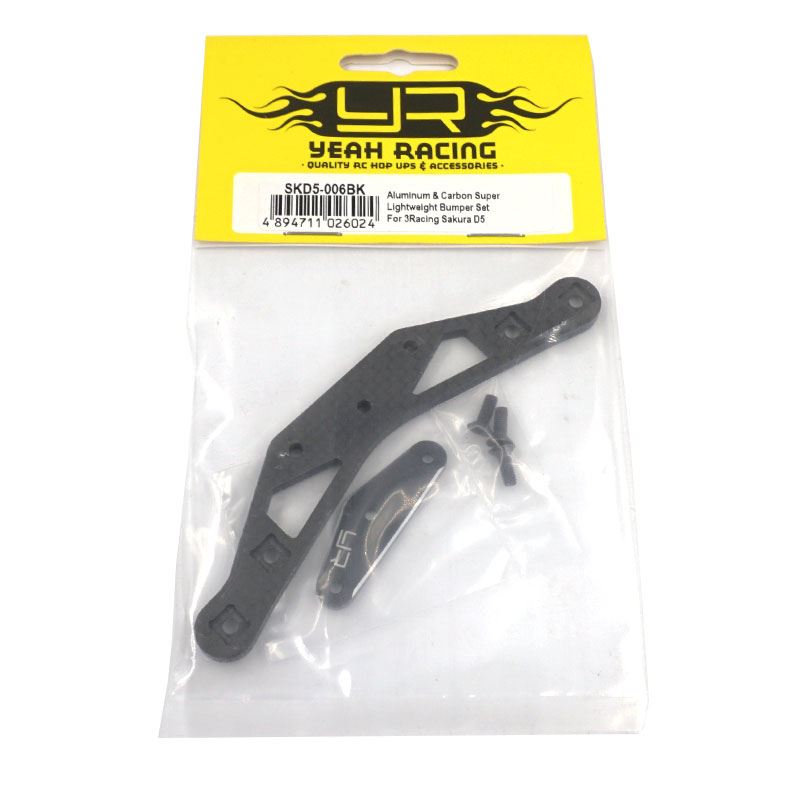 Yeah Racing Aluminum Graphite Super Lightweight Bumper Set For 3Racing Sakura D5