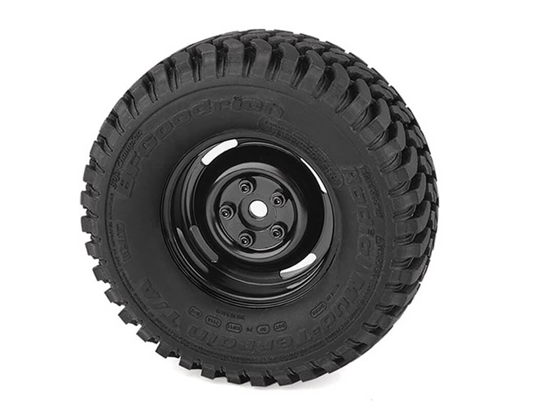 Rc4Wd 1.9 Landies Vintage Stamped Steel B/Lock Wheels Black