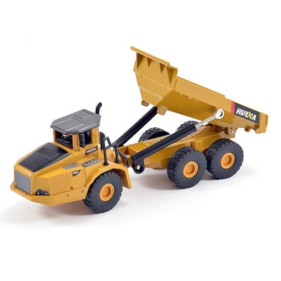 HuiNa 1/50 Diecast 6-Wheel Dump Truck Static Model