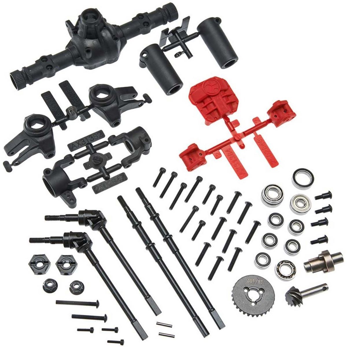 AXIAL AR44 Locked Axle Set Front/Rear Complete