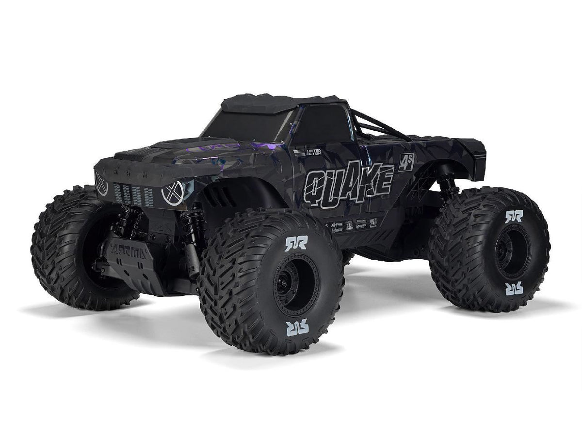 Arrma 1/8 Quake 4S Dsc 4X4 Rtr Monter Truck, Le Black/Pearl