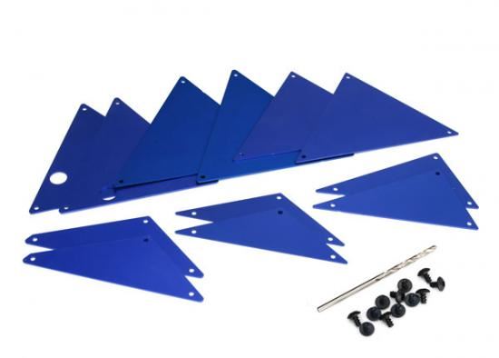 TRAXXAS Tube chassis, inner panels, blue-anodized alum(Fr(2)/ wheel